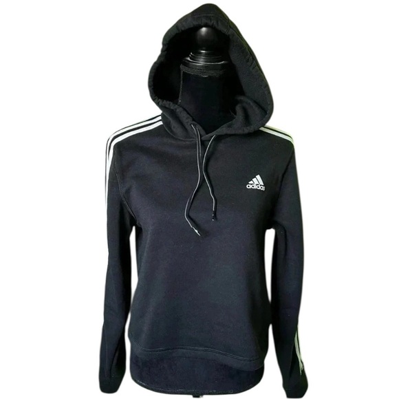 adidas Tops - Adidas Classic Women’s Black Hoodie Sweatshirt Cropped Medium